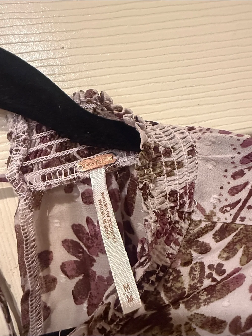 Free People Clarissa smocked neck floral top, medium